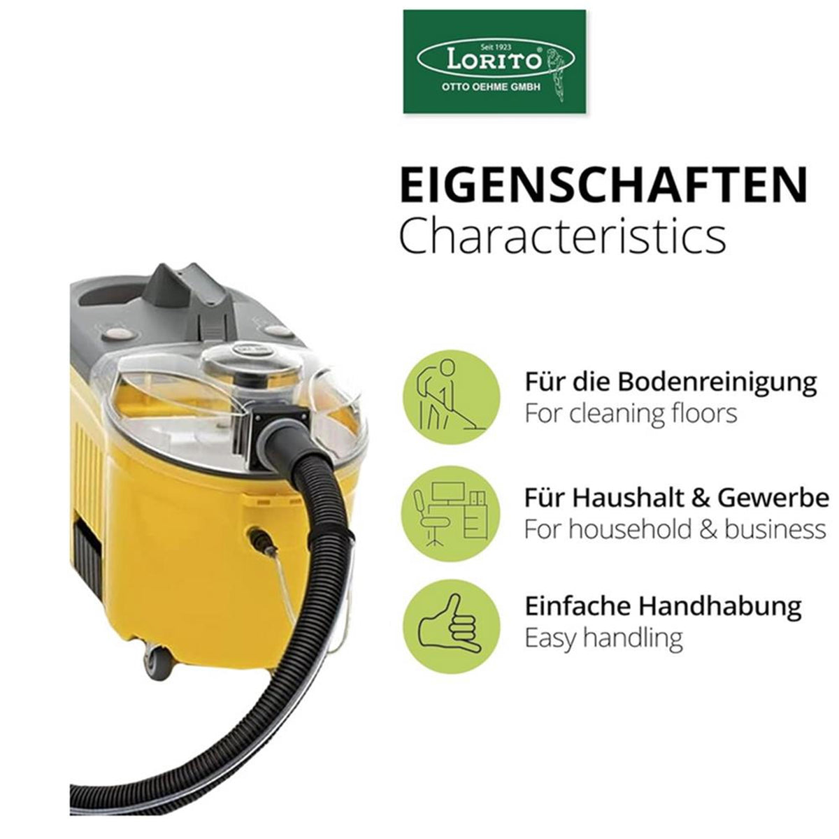 Sprühextraktionsgerät Teppichreinigungsmaschine Lorito Profi