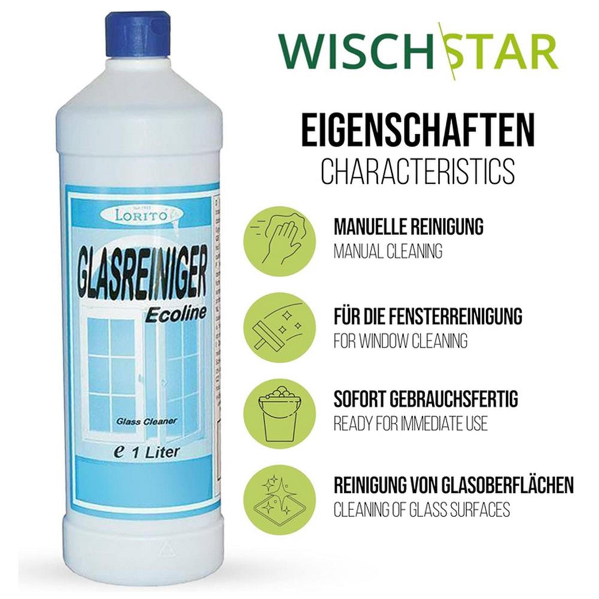 Profi Fensterputz Set 6-teilig 35cm Glasreinigungsset