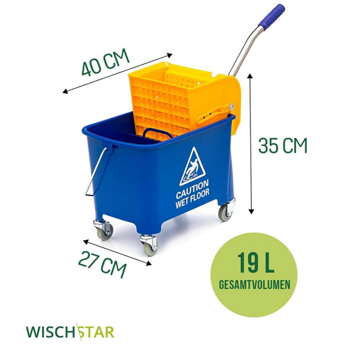 Wisch-Star Fahreimer Mini- Fahrwagen 2-Kammer