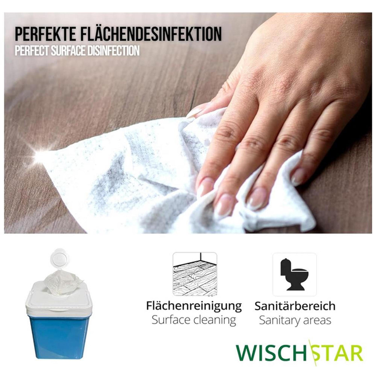 Wisch-Star Spendereimer für Desinfektions-Vliestücher