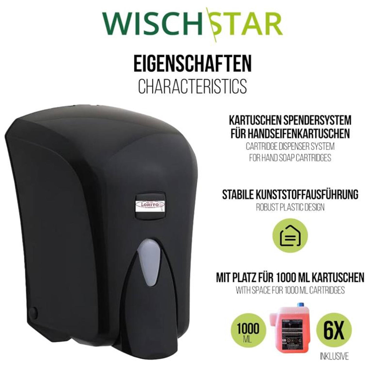 Starter-Set Seifenspender incl. schwarz