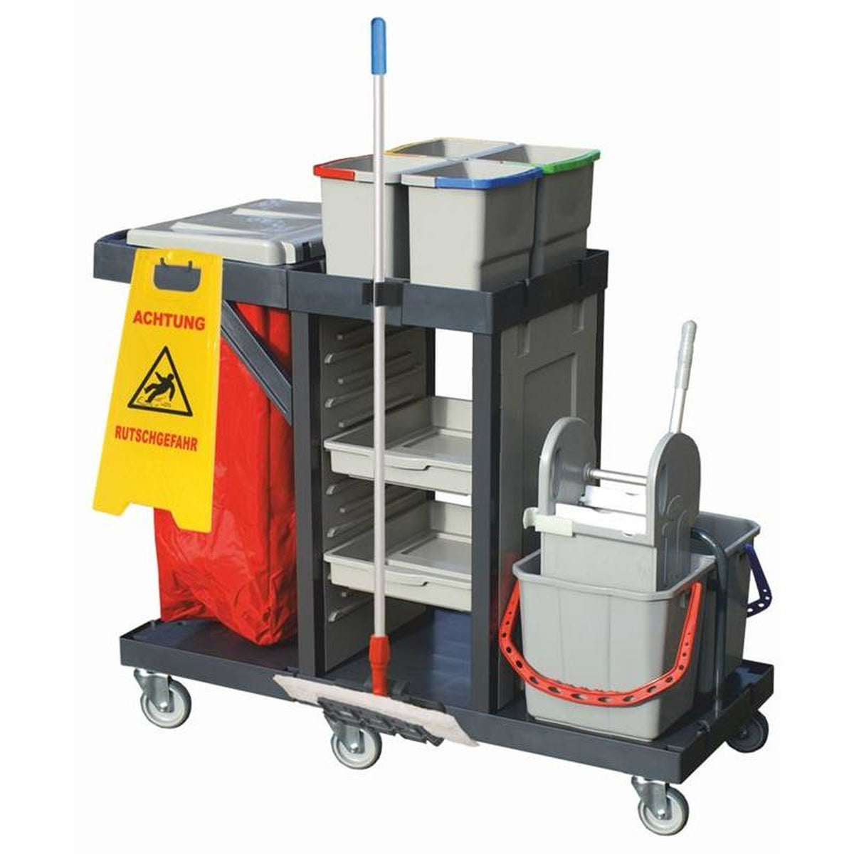 Wisch-Star Reinigungswagen - Set mit Presse Combi 2 Putzwagen