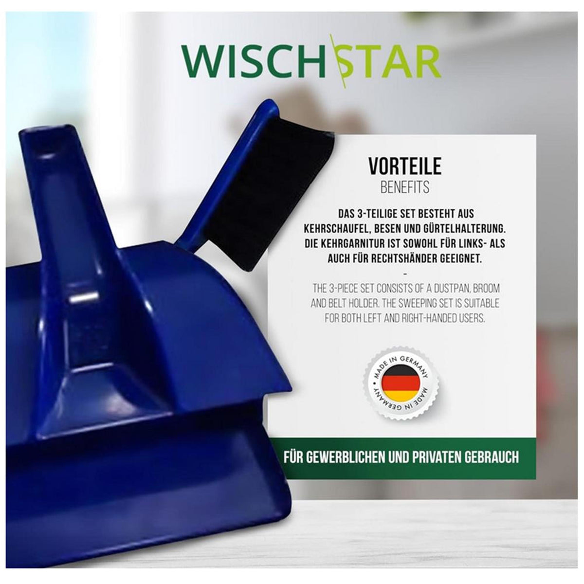 Kehrgarnitur Kehrschaufel Universal Heike