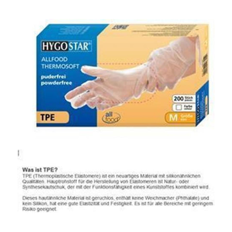 Einmalhandschuhe Allfood thermosoft TPE transparent