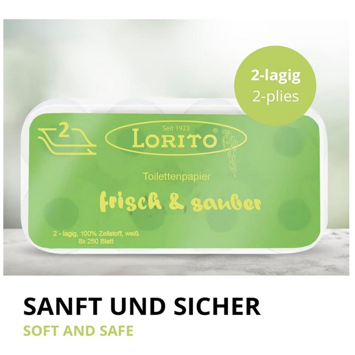 Lorito Toilettenpapier Klopapier frisch sauber recycling