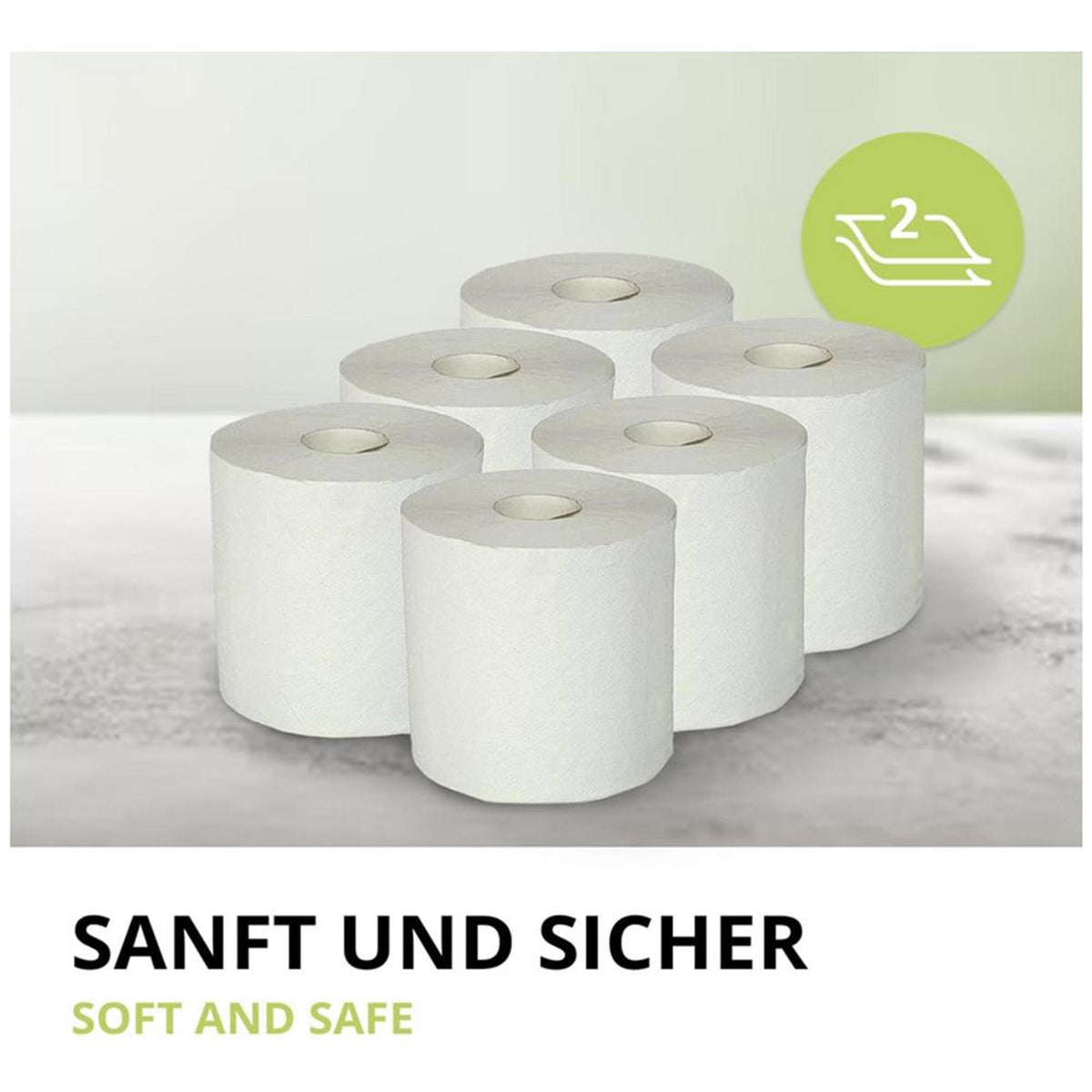Papierhandtuchrolle Handtuchrolle Öko naturweiß 19cm x 145m