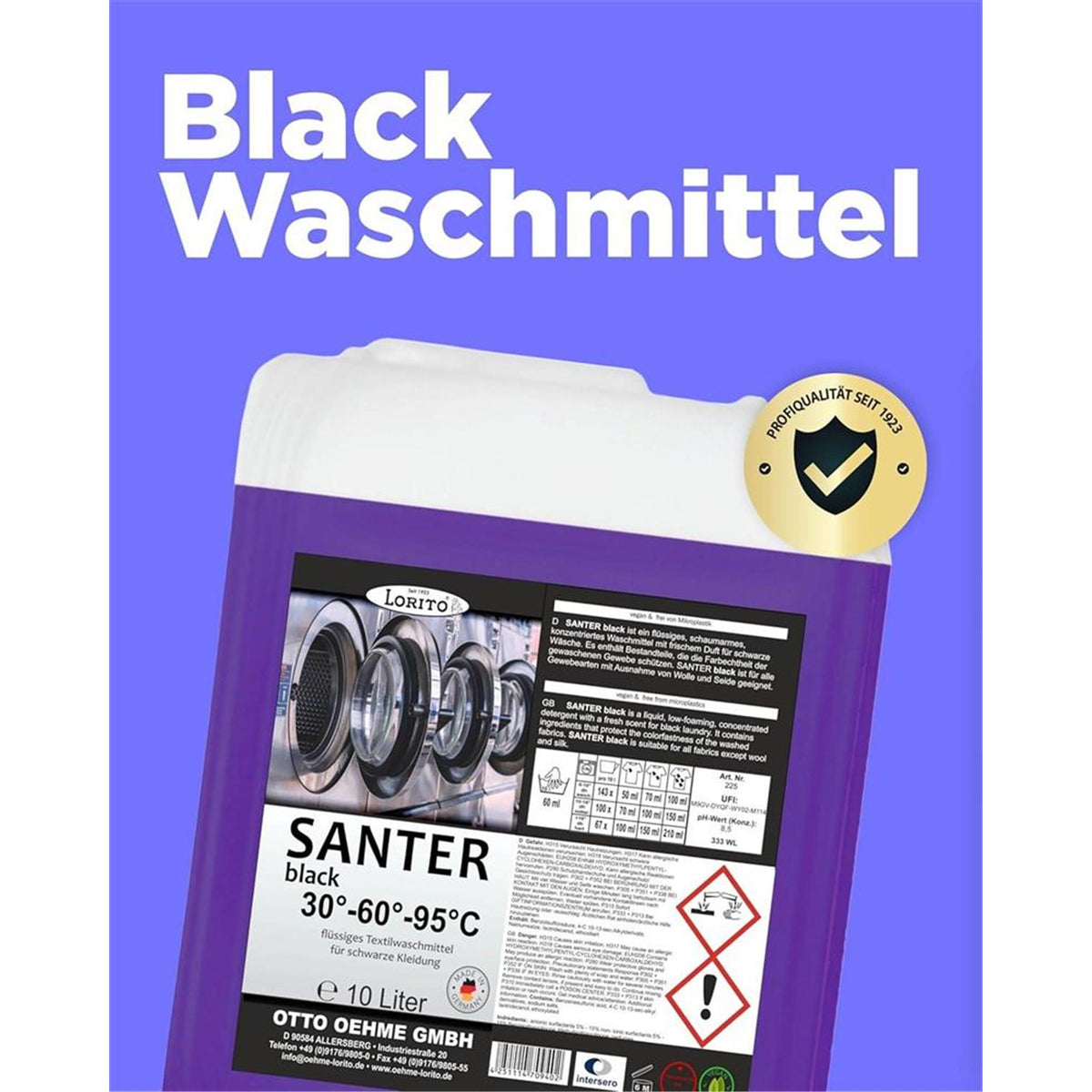 Lorito Santer Black 225 Waschmittel schwarze Wäsche flüssig