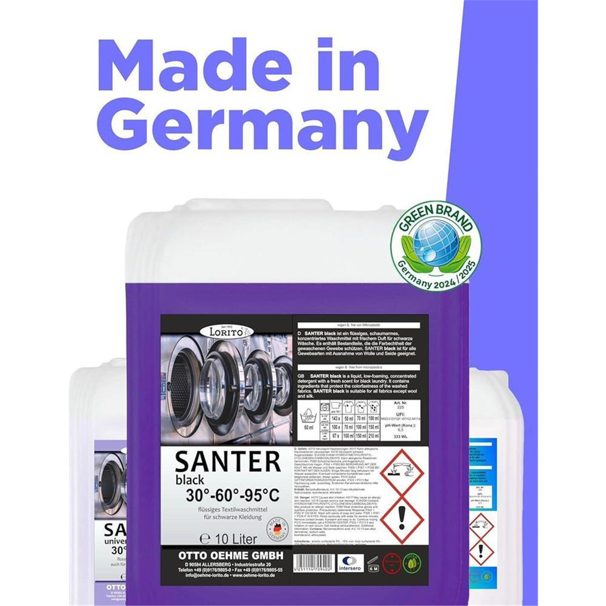 Lorito Santer Black 225 Waschmittel schwarze Wäsche flüssig