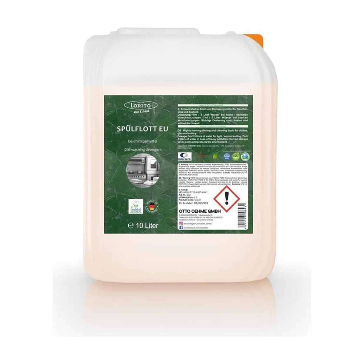Lorito Geschirrspülmittel Spülflott Eco u. fresh Ecolabel