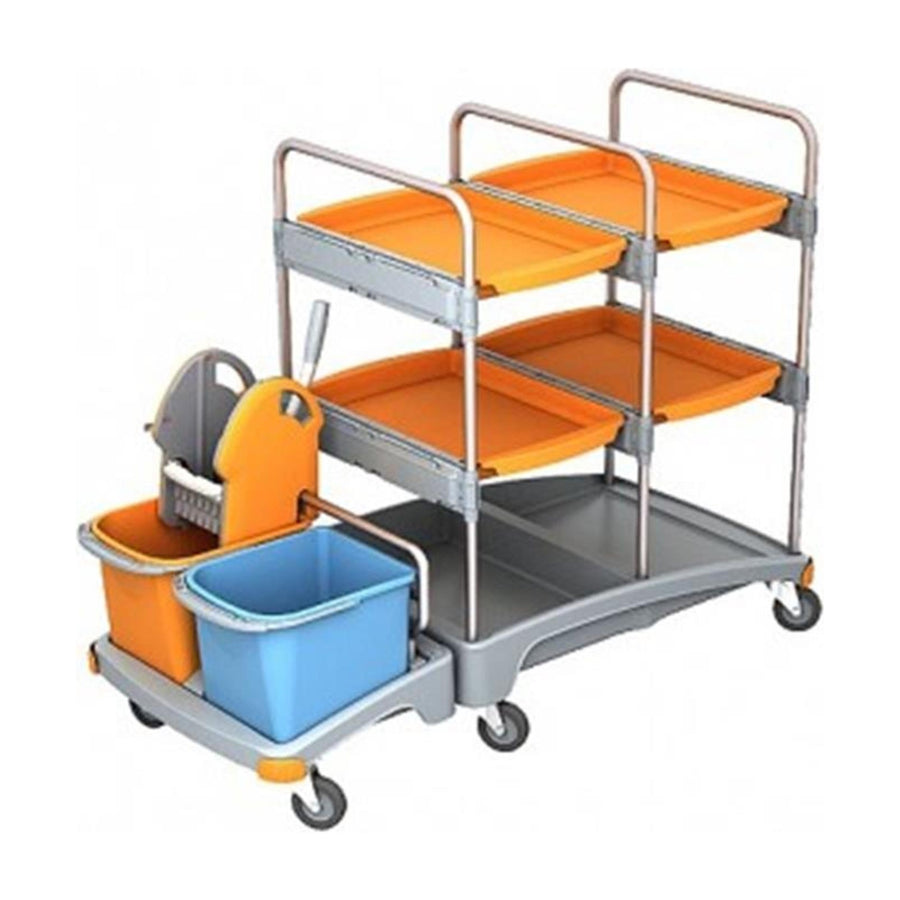 Splast Systemwagen TSZ-0010 2x20 L, 4xKunststoffwanne flach