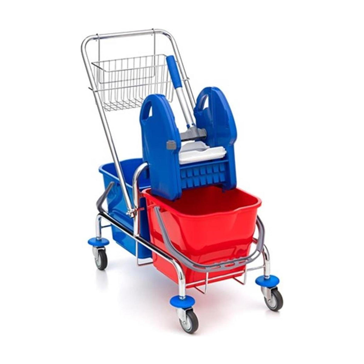 Wisch-Star Doppelfahrwagen Doppelfahreimer Chrom