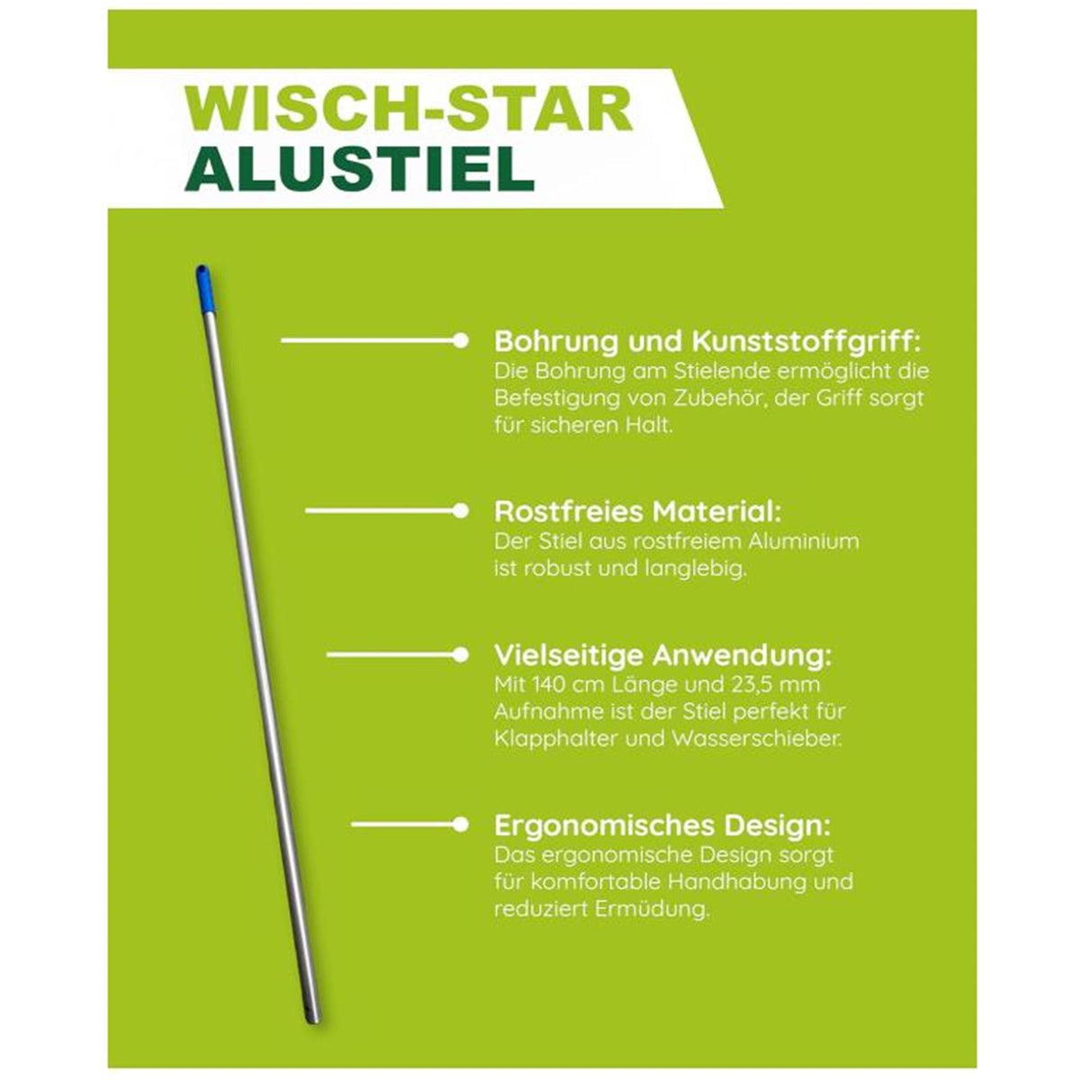 Wisch-Star Alustiel Moppstiel 140 cm