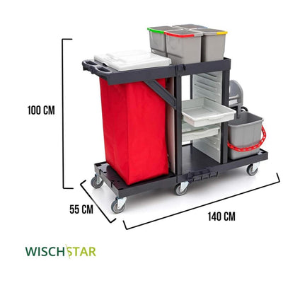 Wisch-Star Reinigungswagen - Set mit Presse Combi 2 Putzwagen