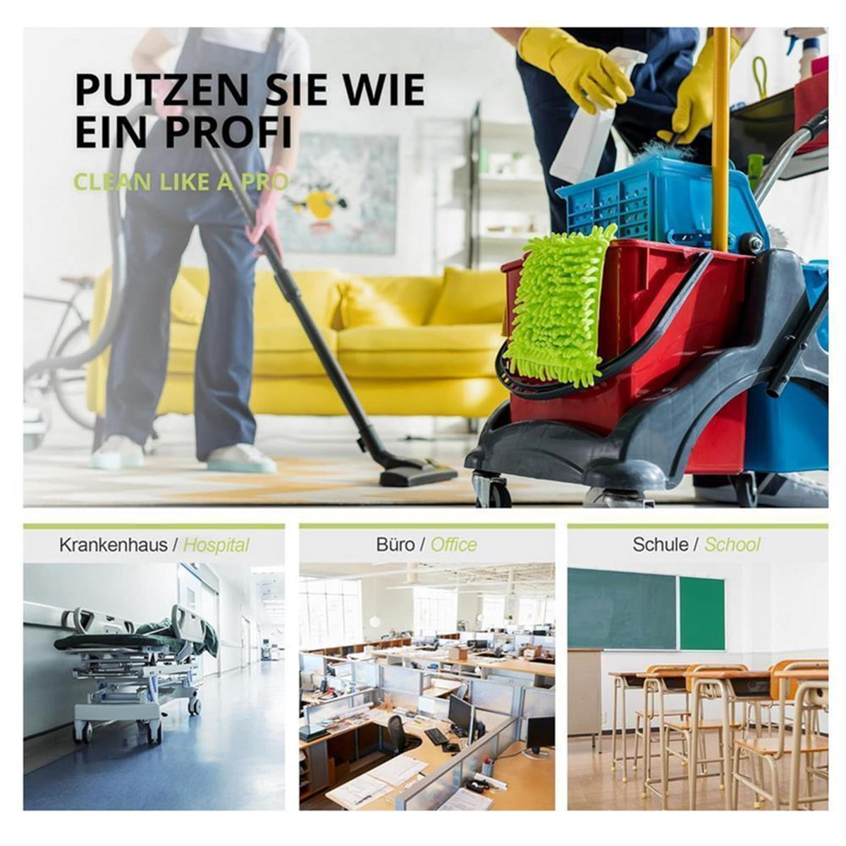 Wisch-Star Reinigungswagen - Set mit Presse Combi 2 Putzwagen