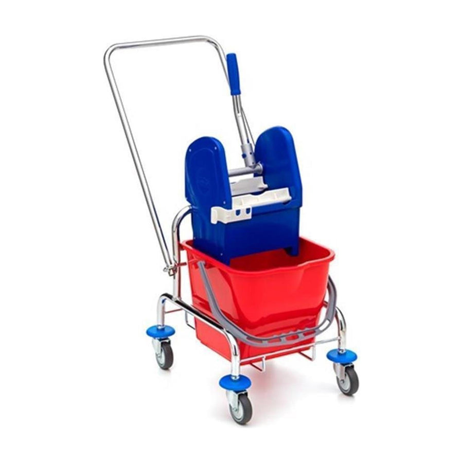 Wisch-Star Wischwagen Einfachfahrwagen Chrom mit Deichsel