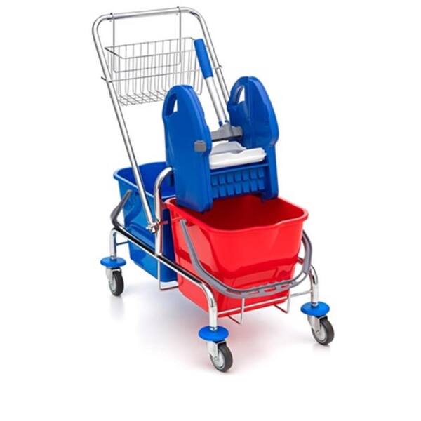 Wisch-Star® Doppelfahrwagen Doppelfahreimer Chrom m....