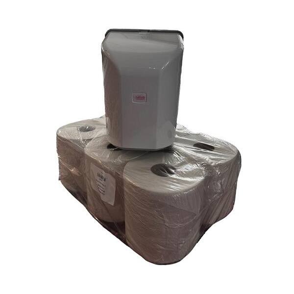 Lorito Papierrollenspender inkl. 6x Handtuchpapierrollen...