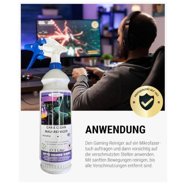 Lorito Game Clean Maus- und Tastaturreiniger 461 1L mit Sprühkopf