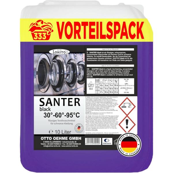 Lorito Santer Black 225 Waschmittel schwarze Wäsche...