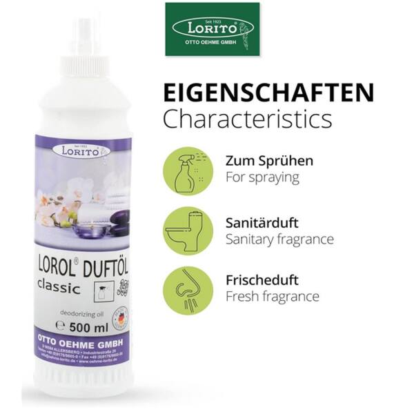 Lorito Lorol Classic Duftöl Toilettenduft Sanitärduft Badduft