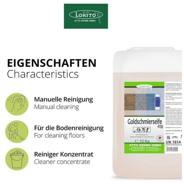 Lorito Goldschmierseife 419 Schmierseife rückfettend viskos 10 Liter