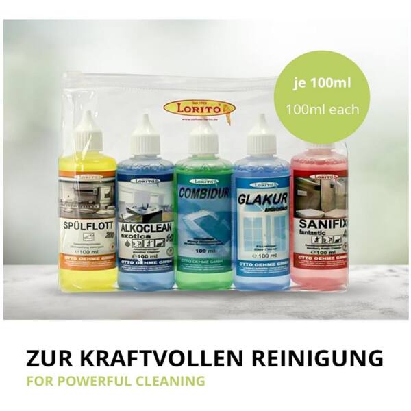 Lorito 5x 100ml Reinigungsset Probe-Set Gast-Reinigungskit