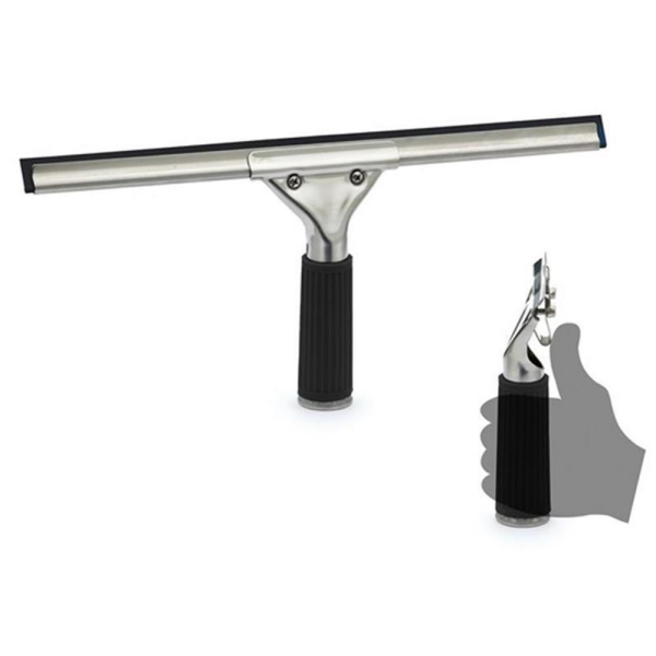 Profi Fensterwischer / Fensterabzieher, komplett schwarz 35 cm