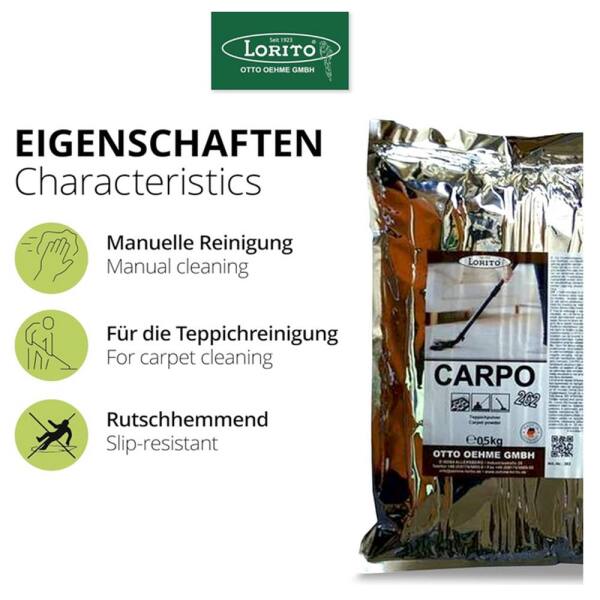 Teppichreiniger Teppichpulver Carpo 0,5 kg