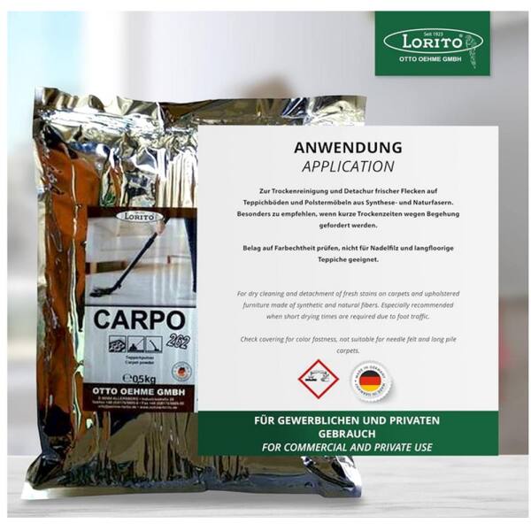Teppichreiniger Teppichpulver Carpo 0,5 kg