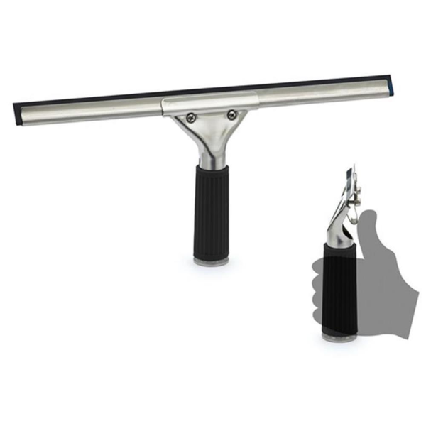 Profi Fensterwischer / Fensterabzieher, komplett schwarz 25 cm