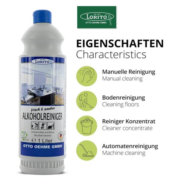 frisch und sauber Alkohol- und Glanzreiniger 1 Liter