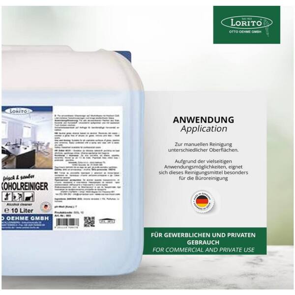 frisch und sauber Alkohol- und Glanzreiniger 10 Liter