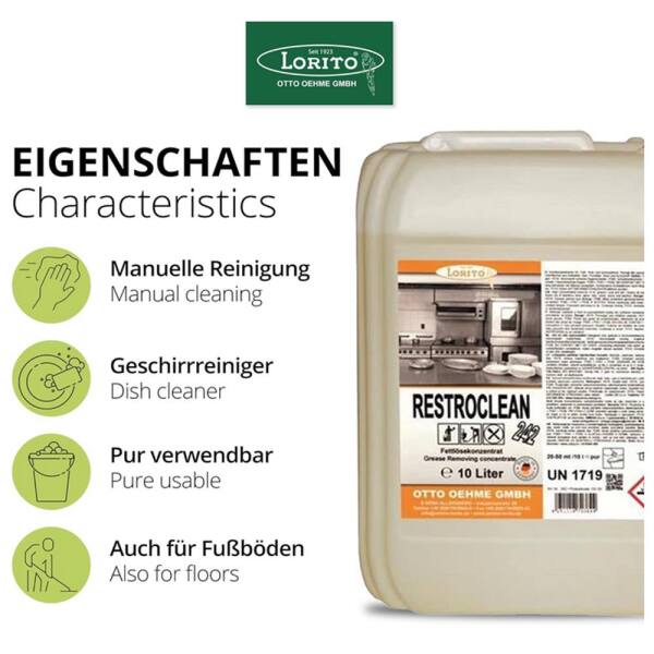 Fettlöser Grillreiniger Restroclean 242 10 Liter