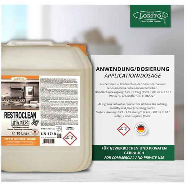 Fettlöser Grillreiniger Restroclean 242 10 Liter