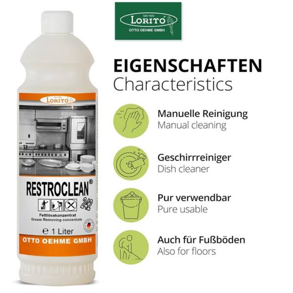 Fettlöser Grillreiniger Restroclean 242 1 Liter