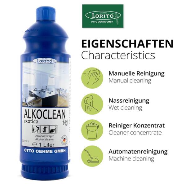 Wischpflege Alkoclean Exotica 143 1 Liter
