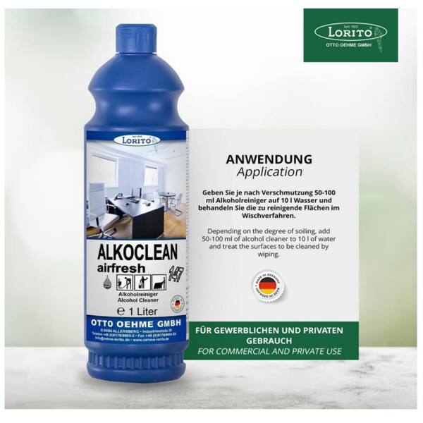 Wischpflege Alkoclean Airfresh 147 1 Liter