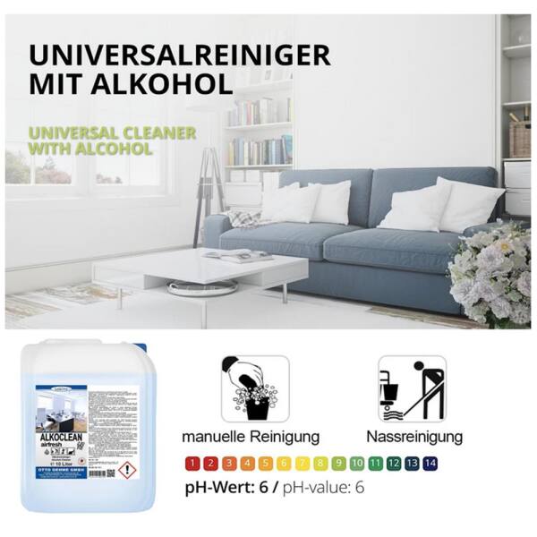 Wischpflege Alkoclean Airfresh 147 10 Liter