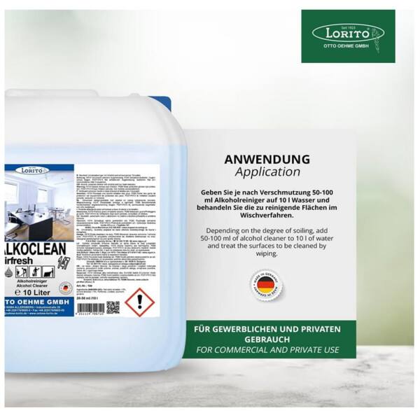 Wischpflege Alkoclean Airfresh 147 10 Liter