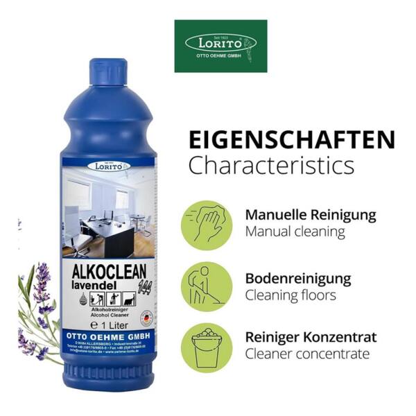 Wischpflege Alkoclean Lavendel 144 1 Liter