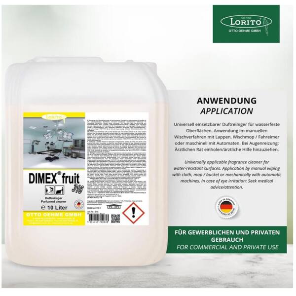 Lorito Dimex fruit 316 10L Duftreiniger Bodenreiniger Hygienereiniger