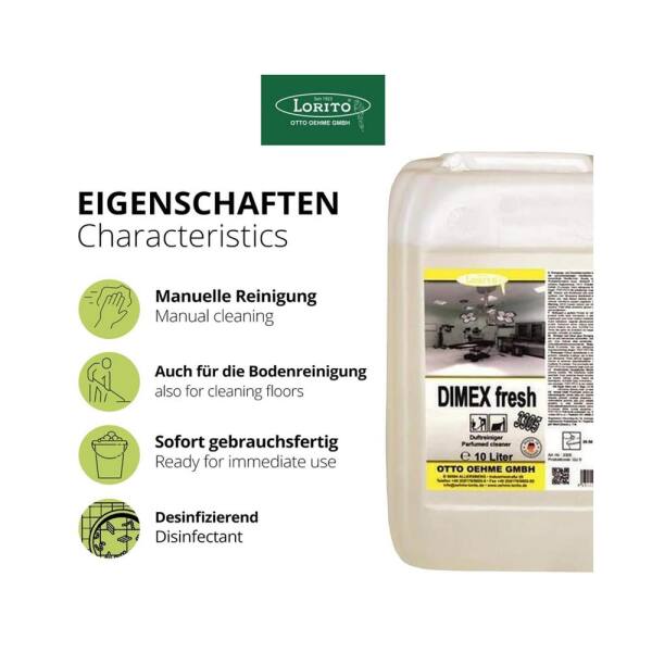 Lorito Dimex fresh 3305 10L Duftreiniger Bodenreiniger Hygienereiniger