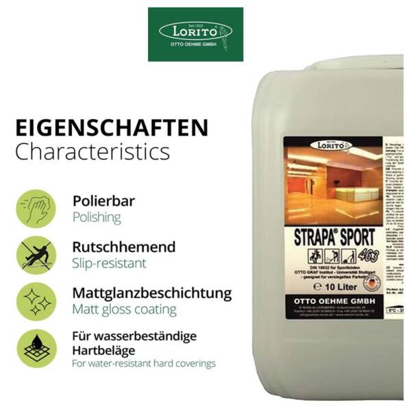 Bodenbeschichtung Matt Strapa Sport 463 10 Liter