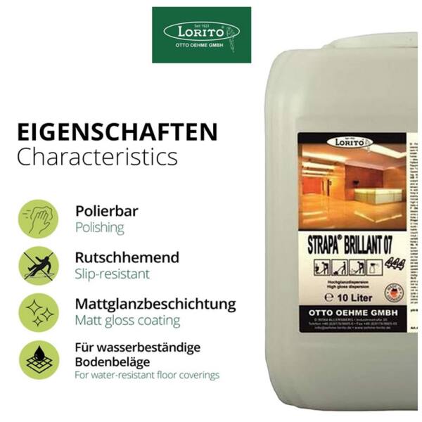 Bodenbeschichtung Hochglanz Strapa Brilliant 07 10 Liter