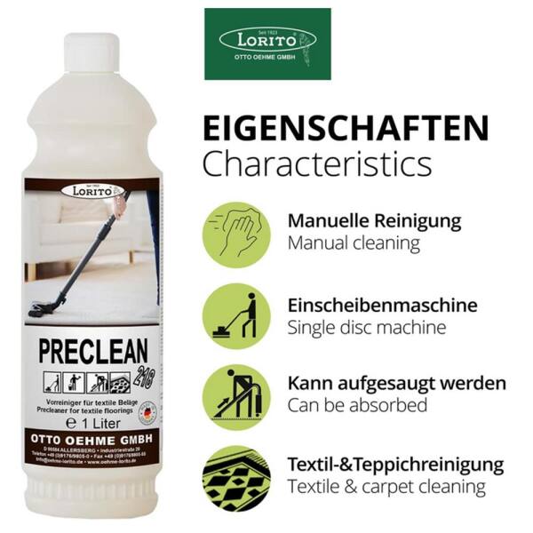 Fleckenentferner Preclean 218 1 Liter