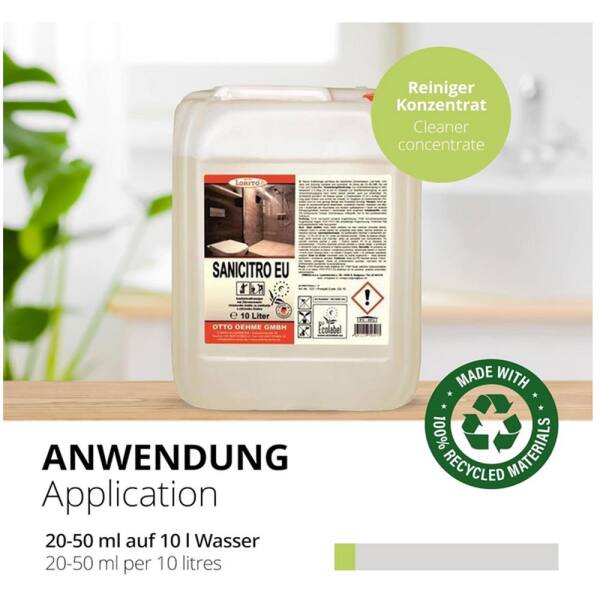Sanitärreiniger Sanicitro 521 EU-Ecolabel (Blume) 10 Liter