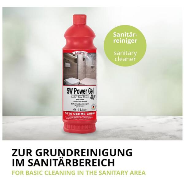 Sanitärgrundreiniger SW Power Gel Eco u. fresh Ecolabel 1 Liter