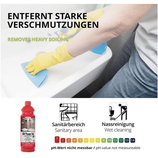 Sanitärgrundreiniger SW Power Gel Eco u. fresh Ecolabel 1 Liter
