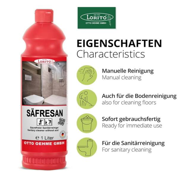 Lorito Sanitärreiniger Säfresan 358 1 Liter säurefrei