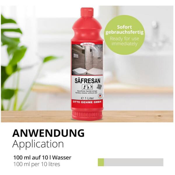 Lorito Sanitärreiniger Säfresan 358 1 Liter säurefrei
